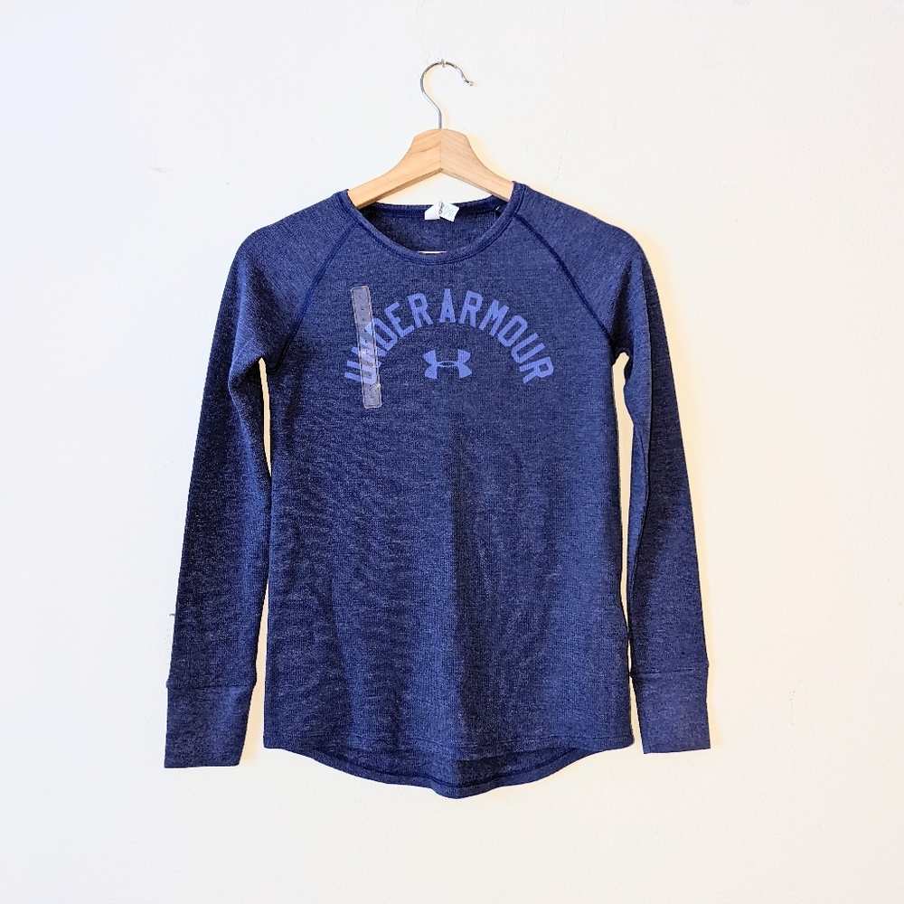 NWOT Under Armour Waffle Knit Blue Thermal